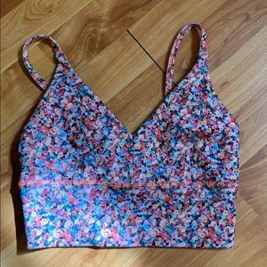 Lululemon longline floral sports bra